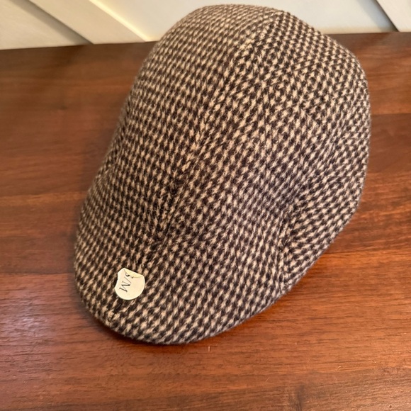 Men’s Brown Ivy Cap Houndstooth Flat Cap Peaky Blinder Cabbie Hat Vintage - Picture 8 of 13